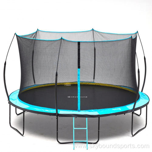 No Spring Trampoline 14ft with skyblue spring pad